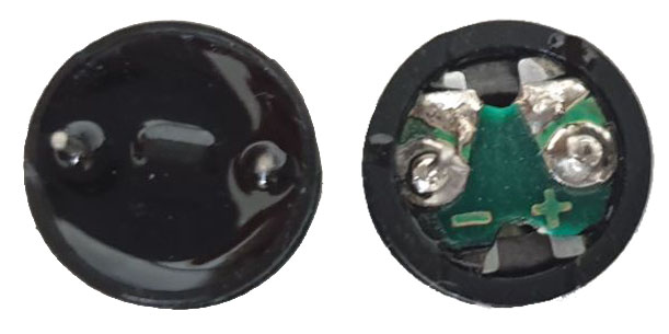 Zu sehen ist die Unterseite der beiden Buzzer