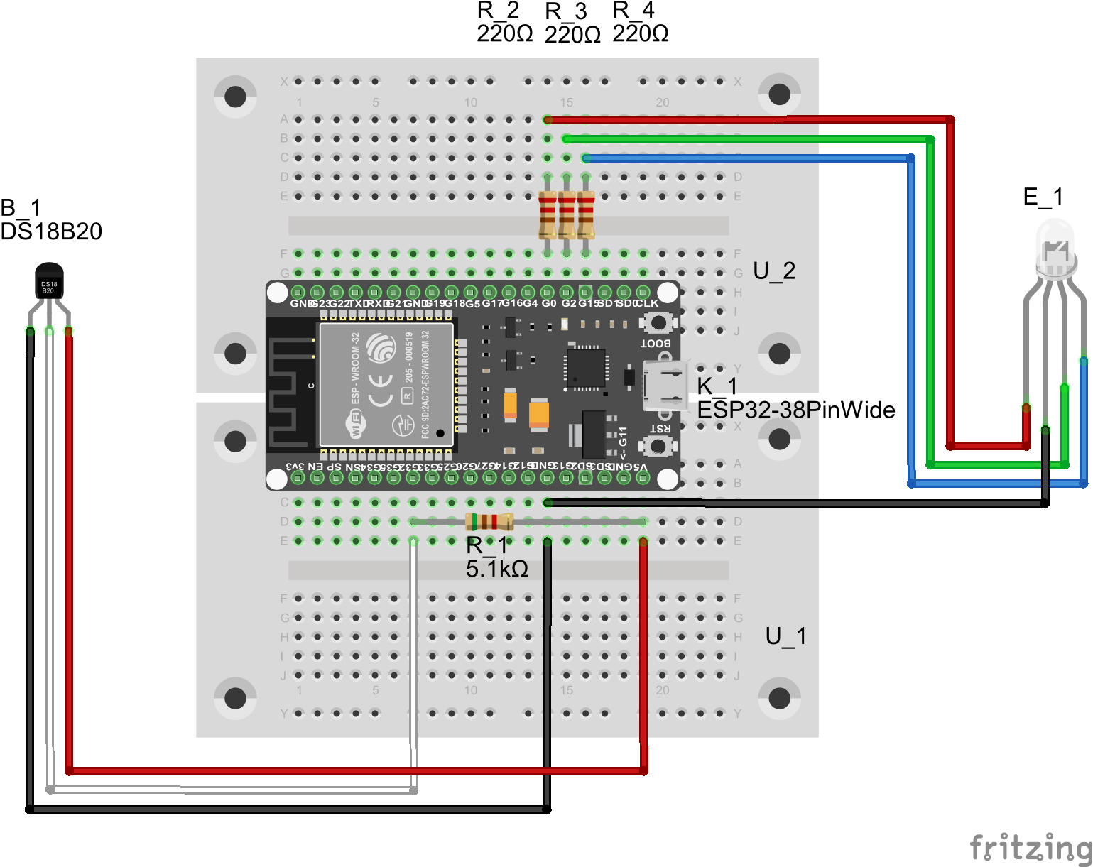 Steckplatine des gesamten Schaltkreises
