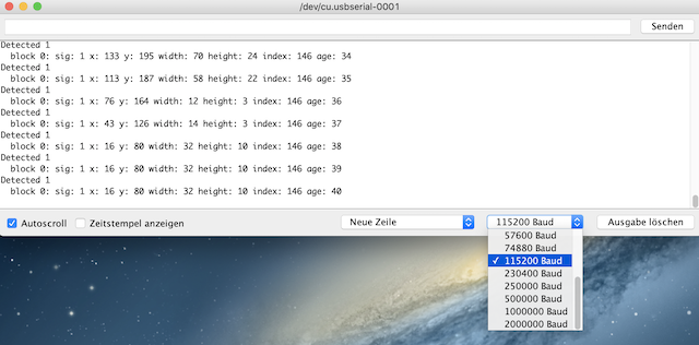 Symbolrate einstellen
