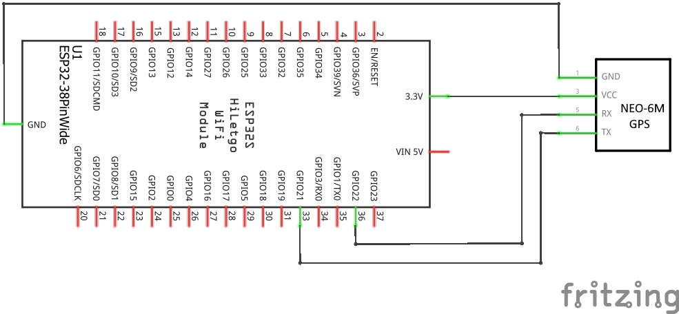 Fritzing Schaltplan GPS