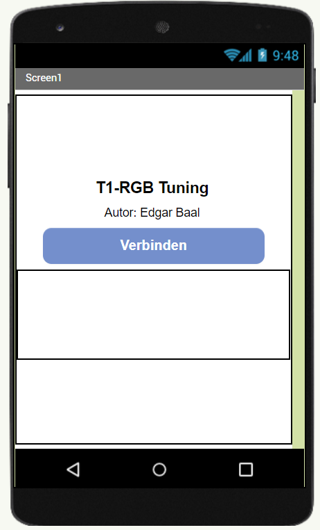 Verbindungsscreen mit "Verbinden"-Taste