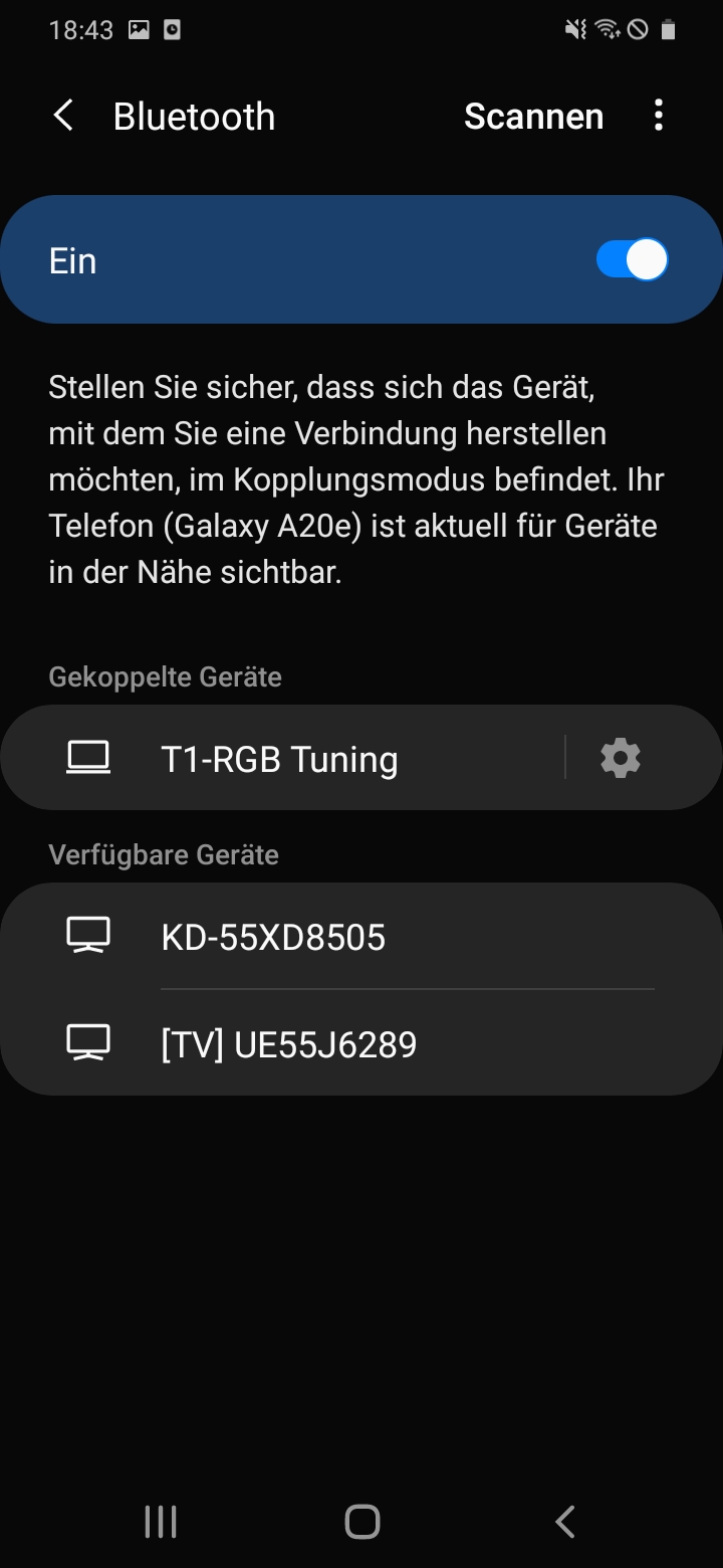 ESP32 mit Smartphone gekoppelt